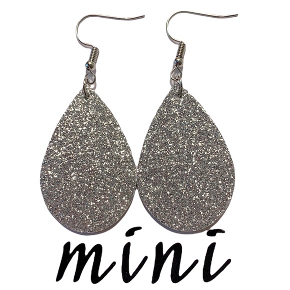 Jewelry - 🖤Pick Any 3 for $12🖤 Mini Faux Leather Teardrop Earrings